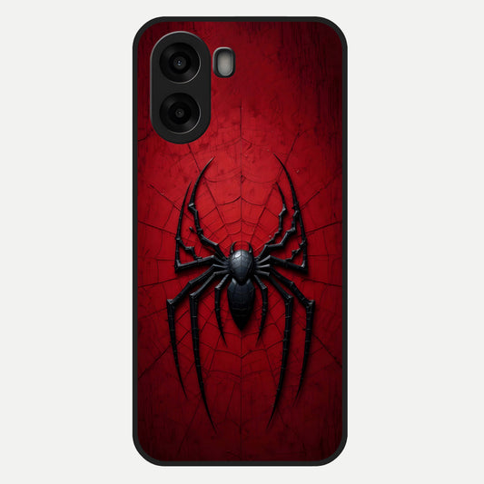  Superhero Web Emblem Glass Case For Oppo A6s back cover – full design glossy printed glass finish