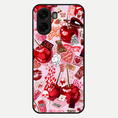  Sweet Cherry Chaos Glass Case For Oppo A6s back cover – full design glossy printed glass finish