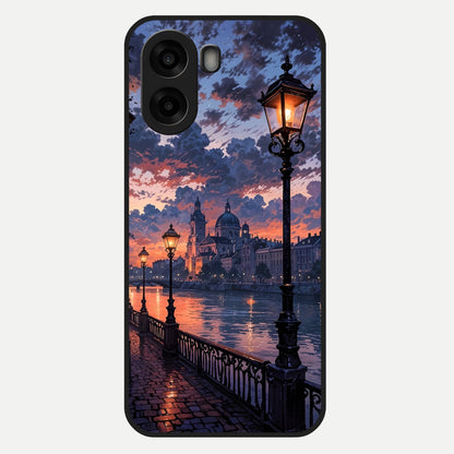  Twilight River Lights Glass Case For Oppo A6s back cover – full design glossy printed glass finish