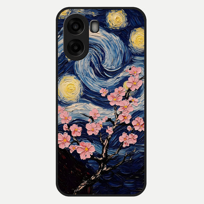  Van Gogh Scenery Glass Case For Oppo A6s back cover – full design glossy printed glass finish