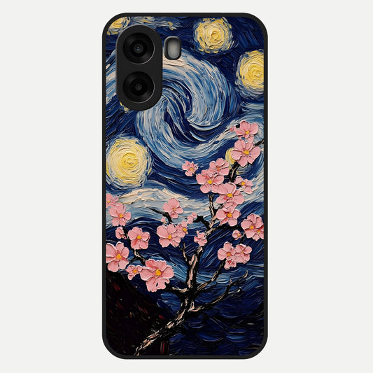  Van Gogh Scenery Glass Case For Oppo A6s back cover – full design glossy printed glass finish