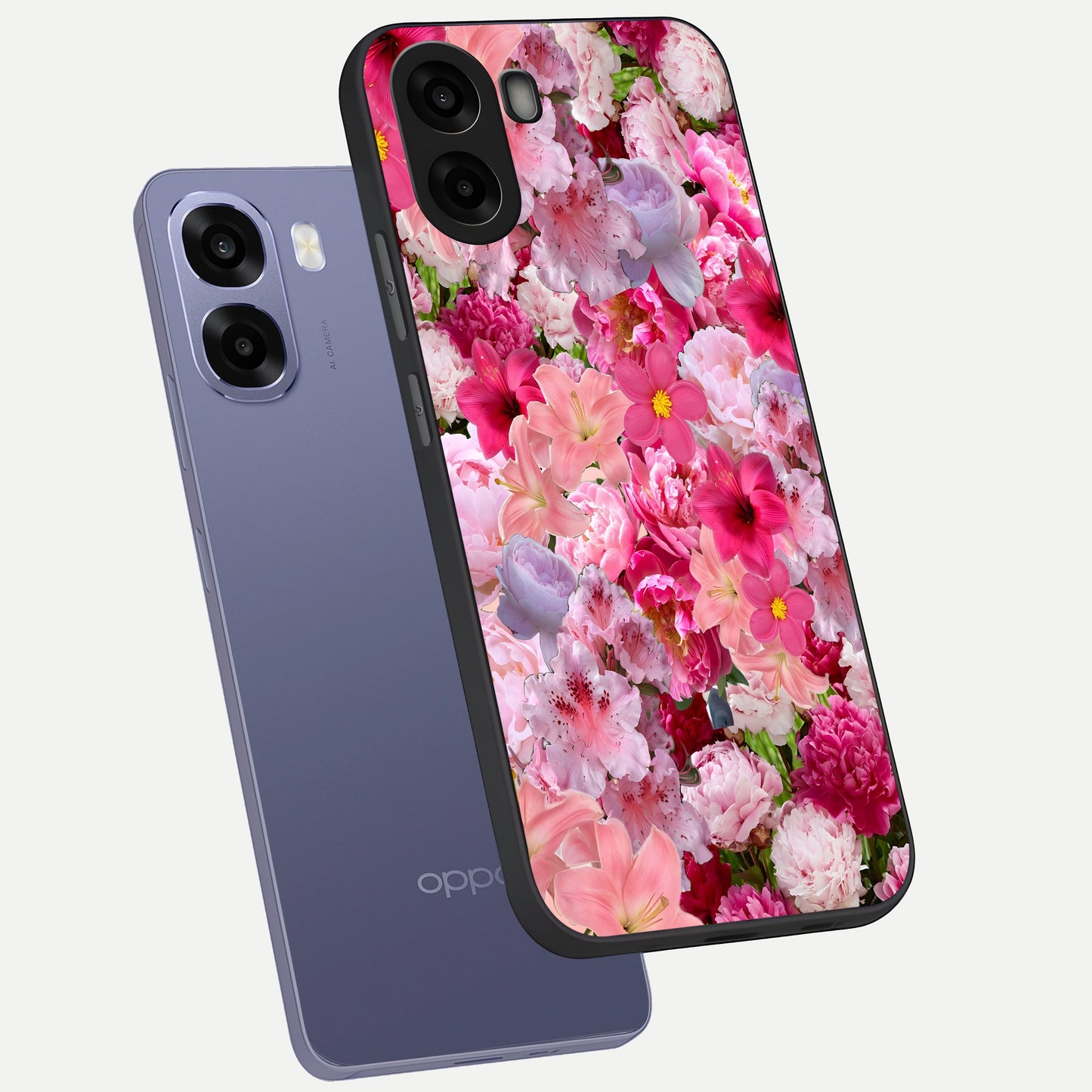  Bloom Crush Fantasy phone case For Oppo A6s showing premium glass back cover with detailed artwork