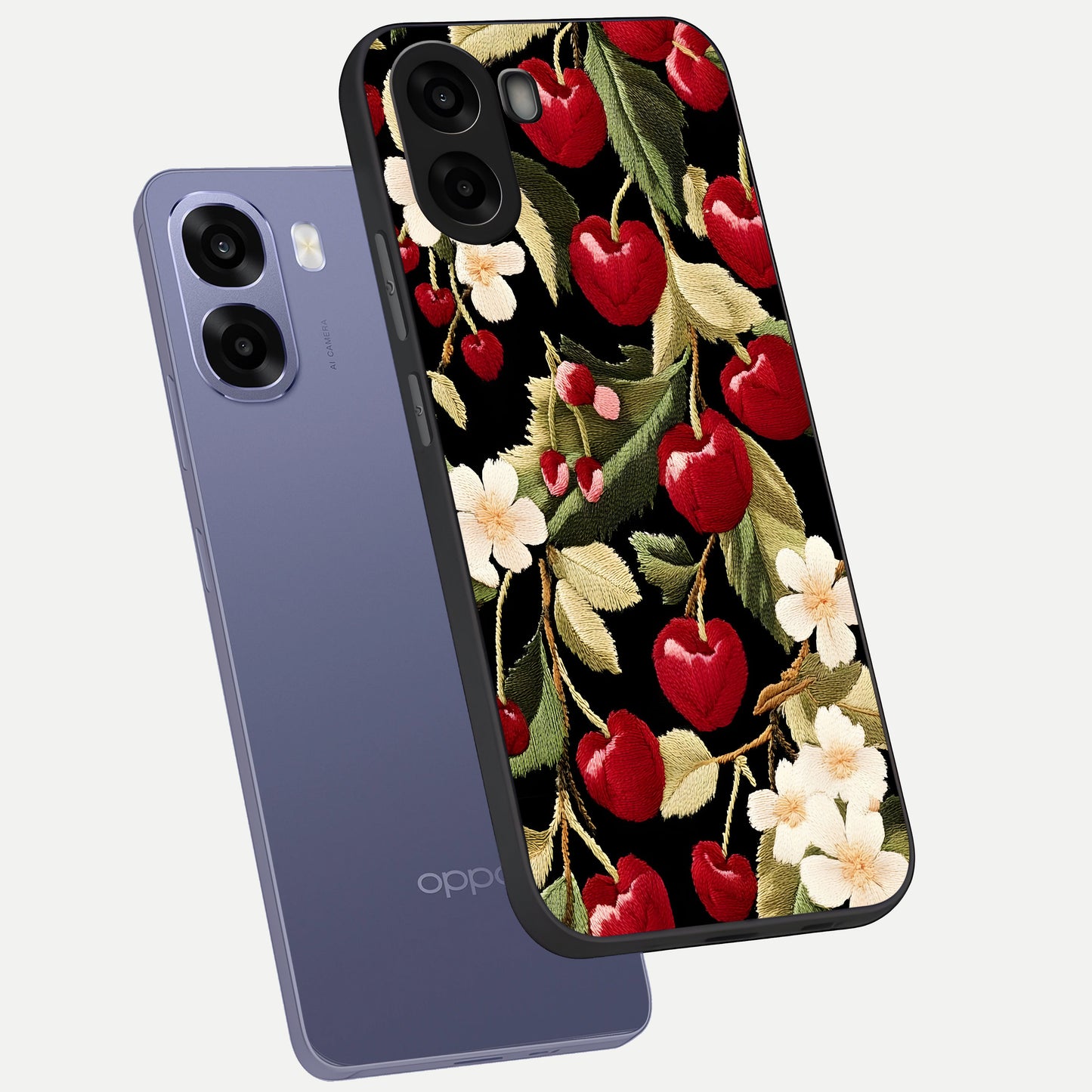  Blooming Spendor Bird phone case For Oppo A6s showing premium glass back cover with detailed artwork