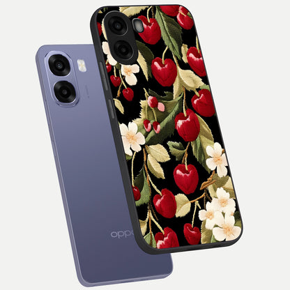  Blooming Spendor Bird phone case For Oppo A6s showing premium glass back cover with detailed artwork
