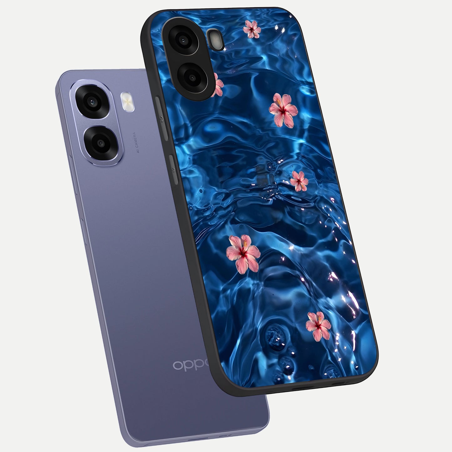  Bloom Thread Art phone case For Oppo A6s showing premium glass back cover with detailed artwork