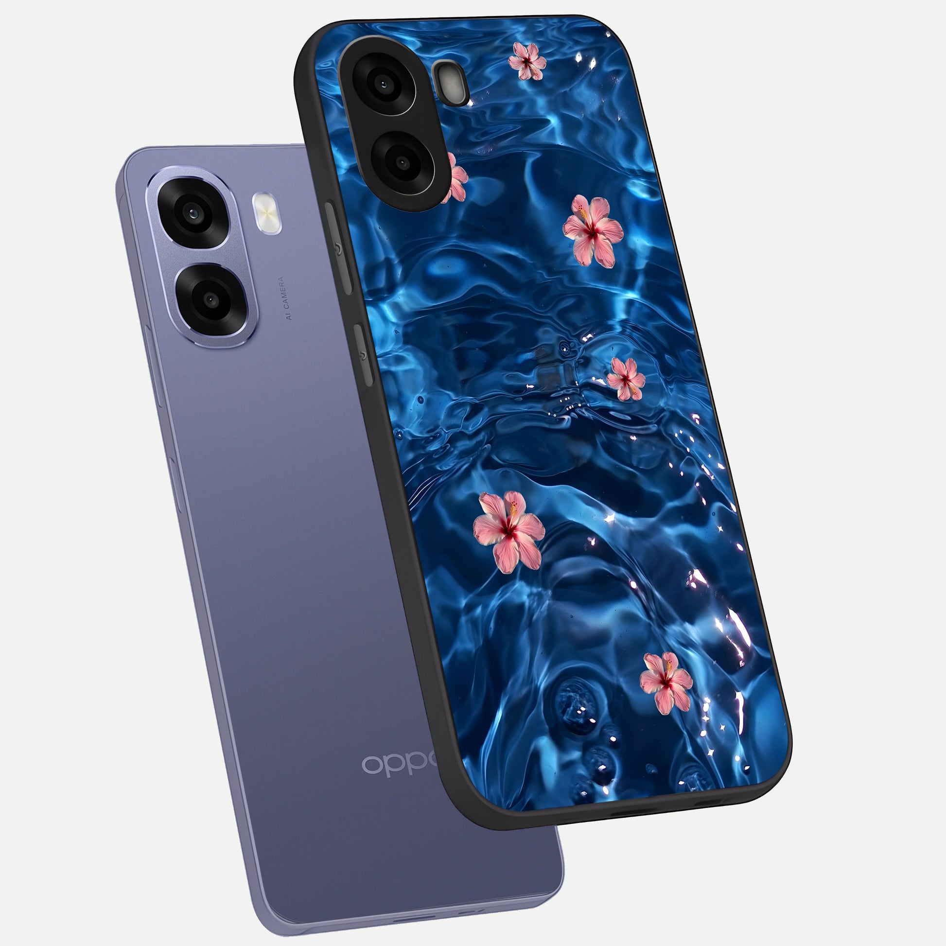  Bloom Thread Art phone case For Oppo A6s showing premium glass back cover with detailed artwork