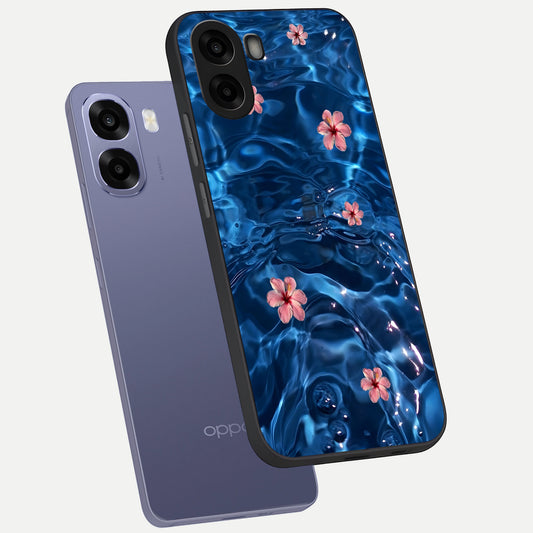  Bloom Thread Art phone case For Oppo A6s showing premium glass back cover with detailed artwork
