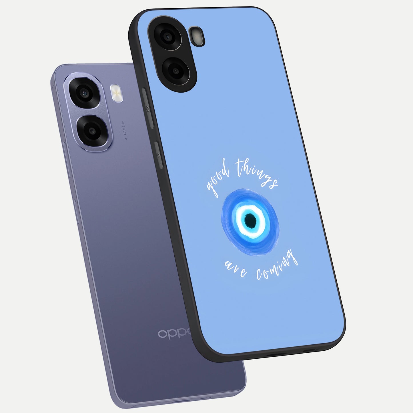  Bright Future Ahead phone case For Oppo A6s showing premium glass back cover with detailed artwork