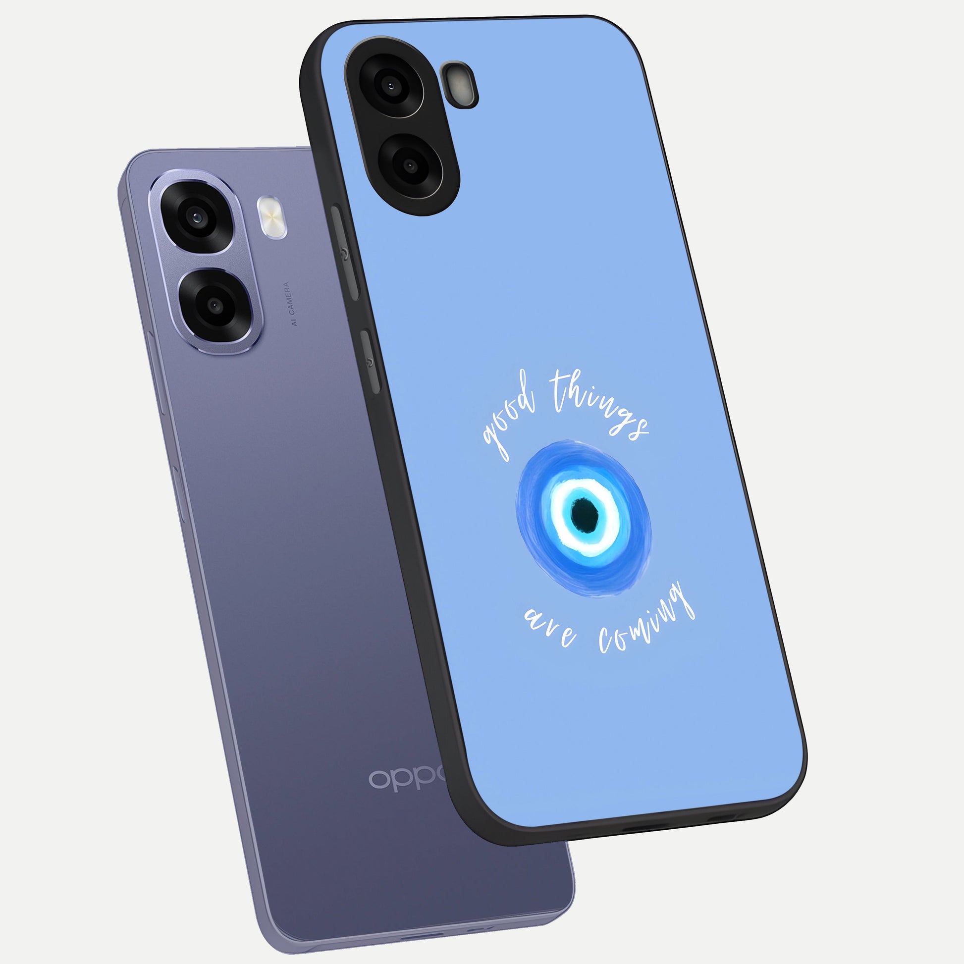  Bright Future Ahead phone case For Oppo A6s showing premium glass back cover with detailed artwork
