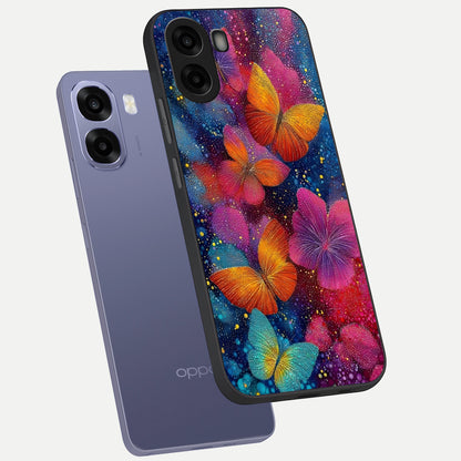  Butterfly Dream Mist phone case For Oppo A6s showing premium glass back cover with detailed artwork