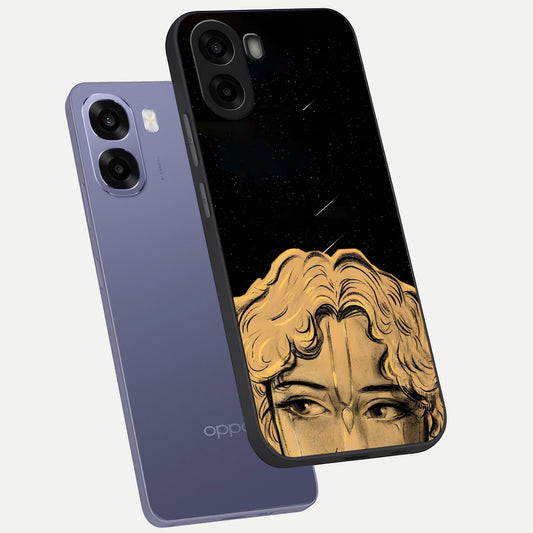  Celestial Gods Plan phone case For Oppo A6s showing premium glass back cover with detailed artwork