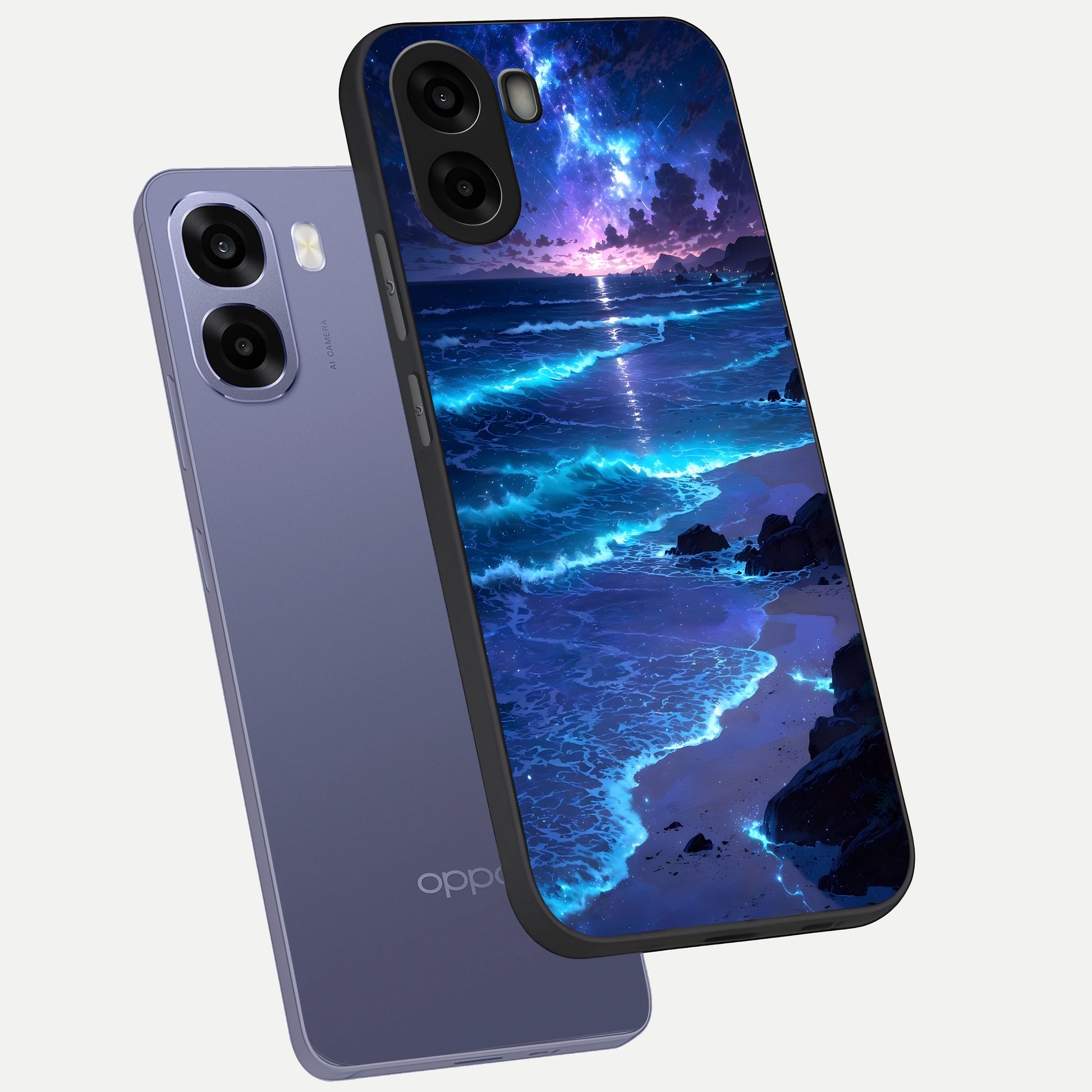  Classic Damn Look phone case For Oppo A6s showing premium glass back cover with detailed artwork