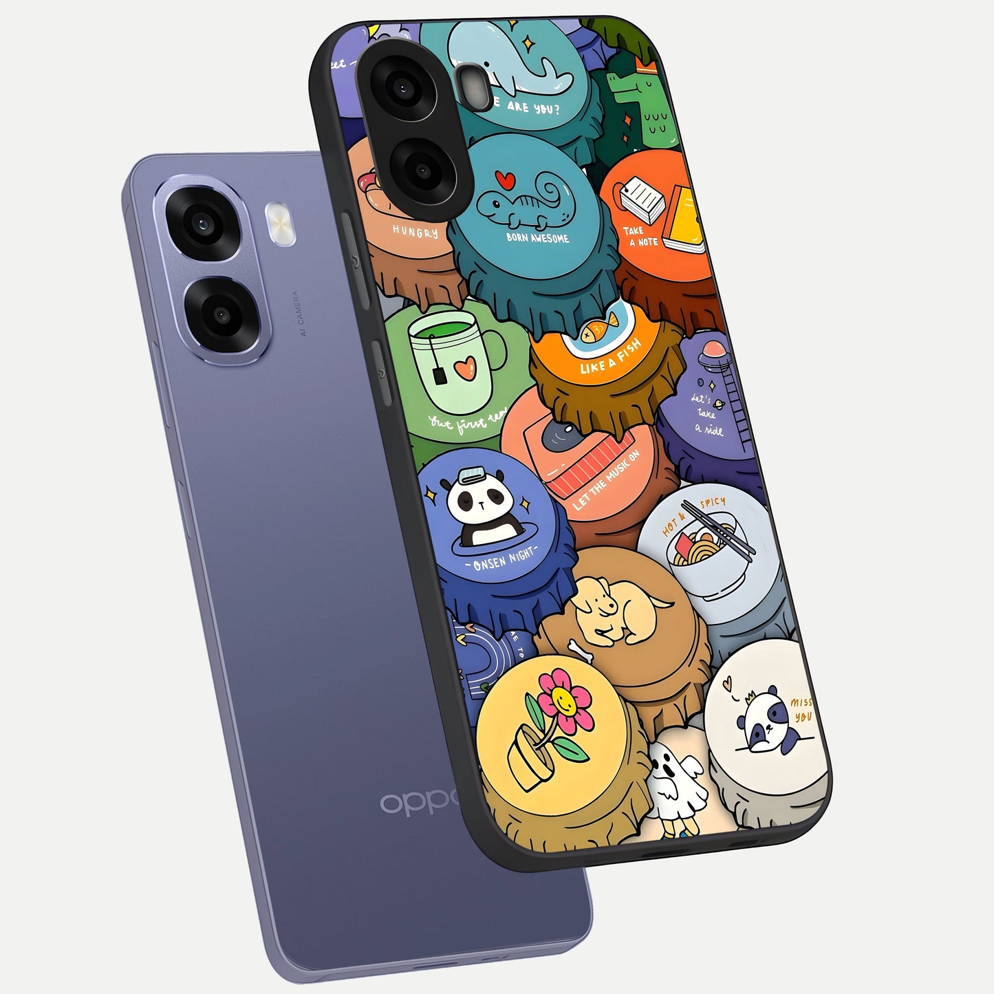  Coins Patterns phone case For Oppo A6s showing premium glass back cover with detailed artwork
