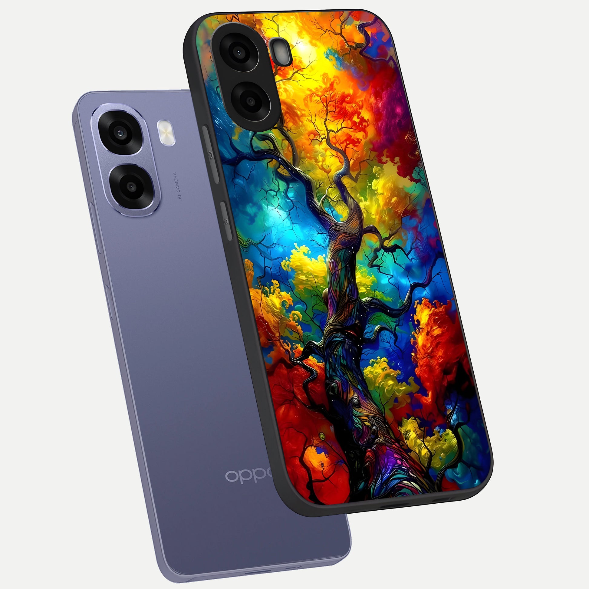  Colorful Soda Bottles phone case For Oppo A6s showing premium glass back cover with detailed artwork