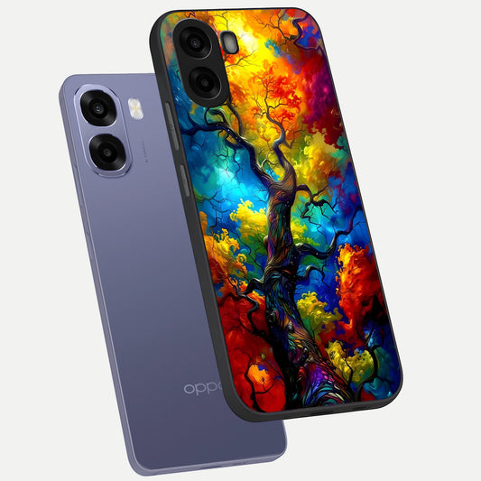  Colorful Soda Bottles phone case For Oppo A6s showing premium glass back cover with detailed artwork