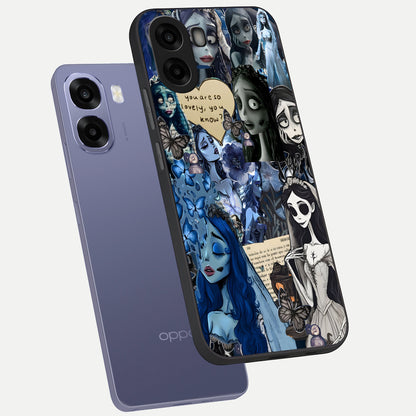  Corpse Bride Posters phone case For Oppo A6s showing premium glass back cover with detailed artwork