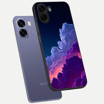  Dreamy Cloud Skies phone case For Oppo A6s showing premium glass back cover with detailed artwork
