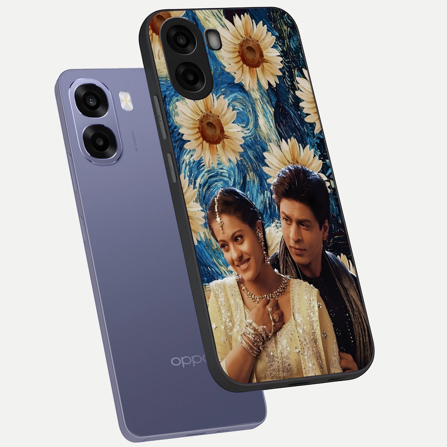  Eternal Love Story phone case For Oppo A6s showing premium glass back cover with detailed artwork