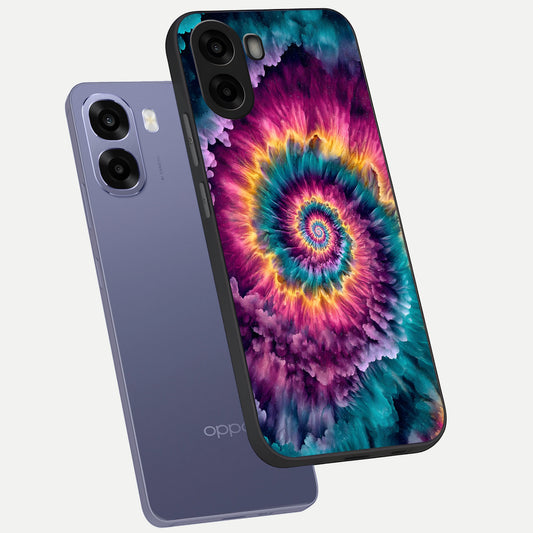  Galactic Spiral Burst phone case For Oppo A6s showing premium glass back cover with detailed artwork