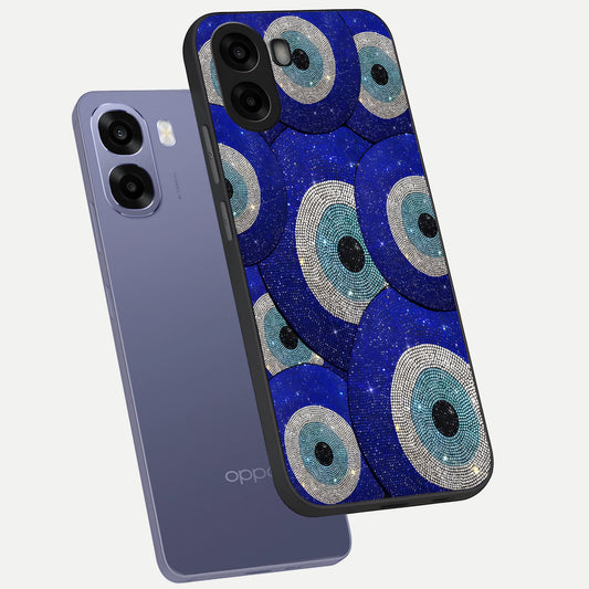  Galaxy Eye Flow phone case For Oppo A6s showing premium glass back cover with detailed artwork