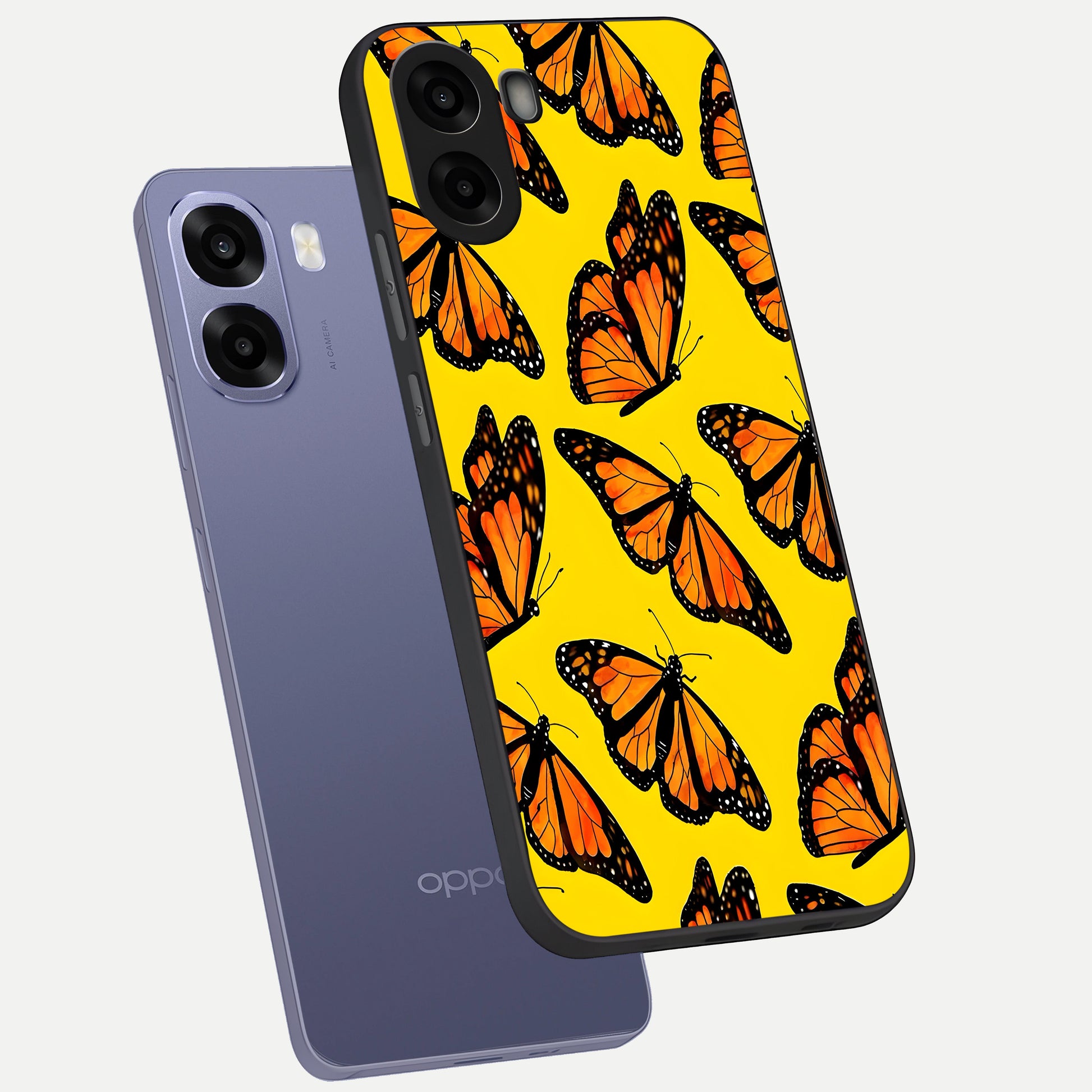 Golden Wing Flight phone case For Oppo A6s showing premium glass back cover with detailed artwork