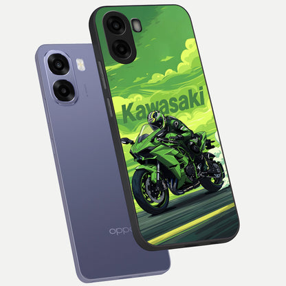  Greenery Sky phone case For Oppo A6s showing premium glass back cover with detailed artwork