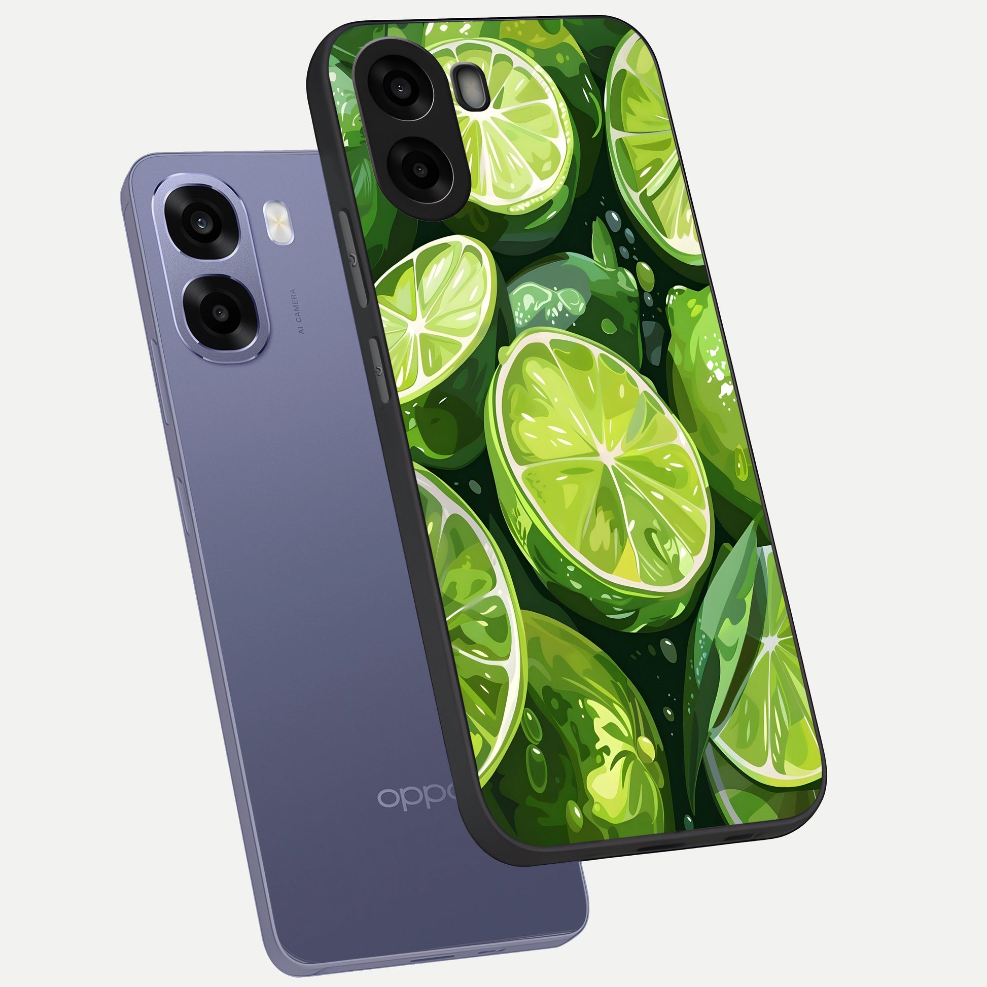  Green Kawasaki phone case For Oppo A6s showing premium glass back cover with detailed artwork