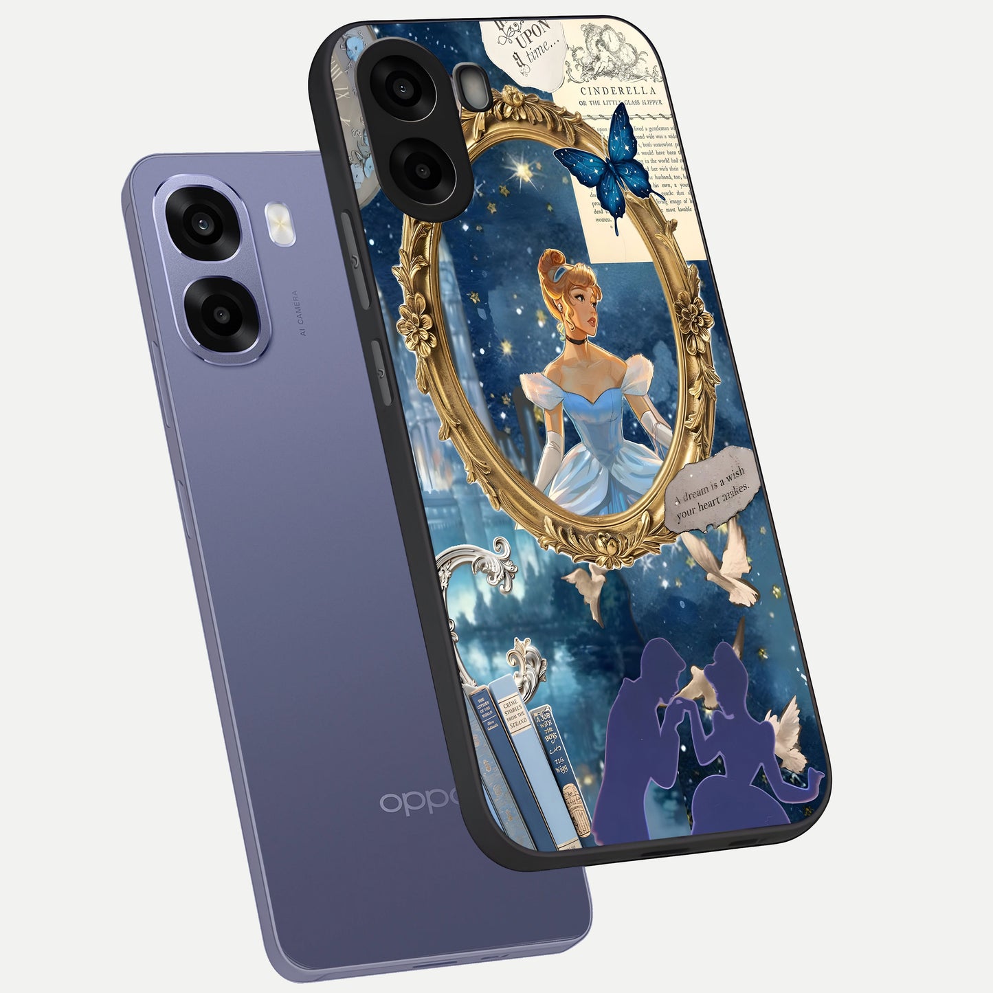 Midnight Queen phone case For Oppo A6s showing premium glass back cover with detailed artwork