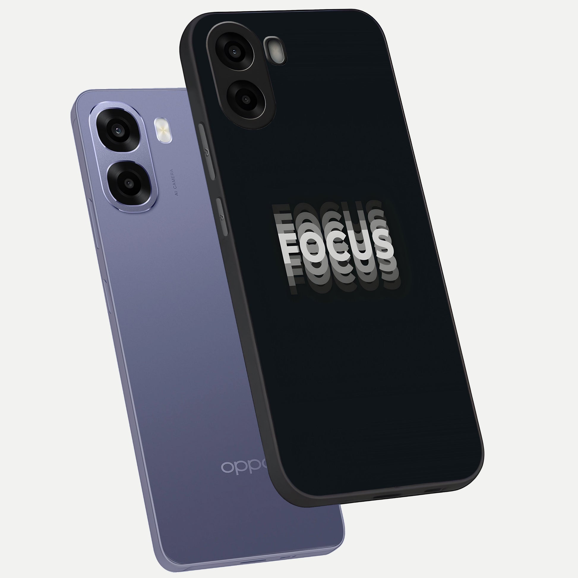  Mono Focus Vision phone case For Oppo A6s showing premium glass back cover with detailed artwork