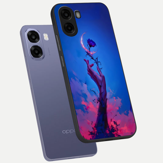  Mystic Hand phone case For Oppo A6s showing premium glass back cover with detailed artwork