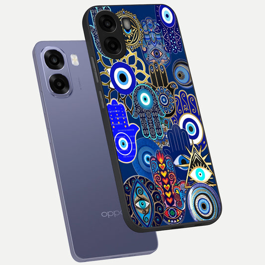  Mystic Palm Guard phone case For Oppo A6s showing premium glass back cover with detailed artwork