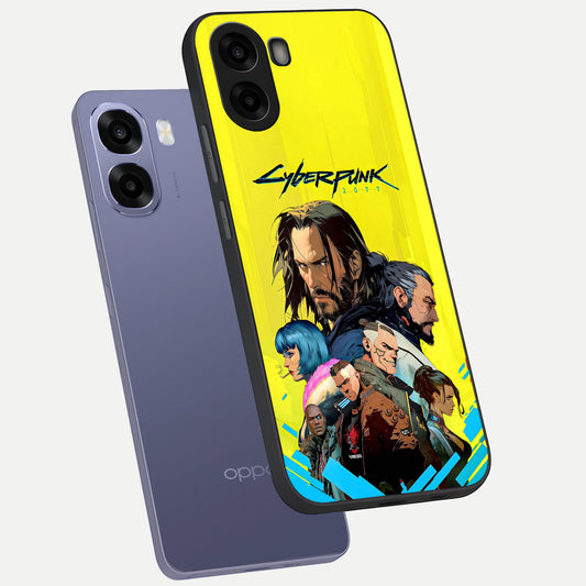  Neon Rebel Genesis phone case For Oppo A6s showing premium glass back cover with detailed artwork