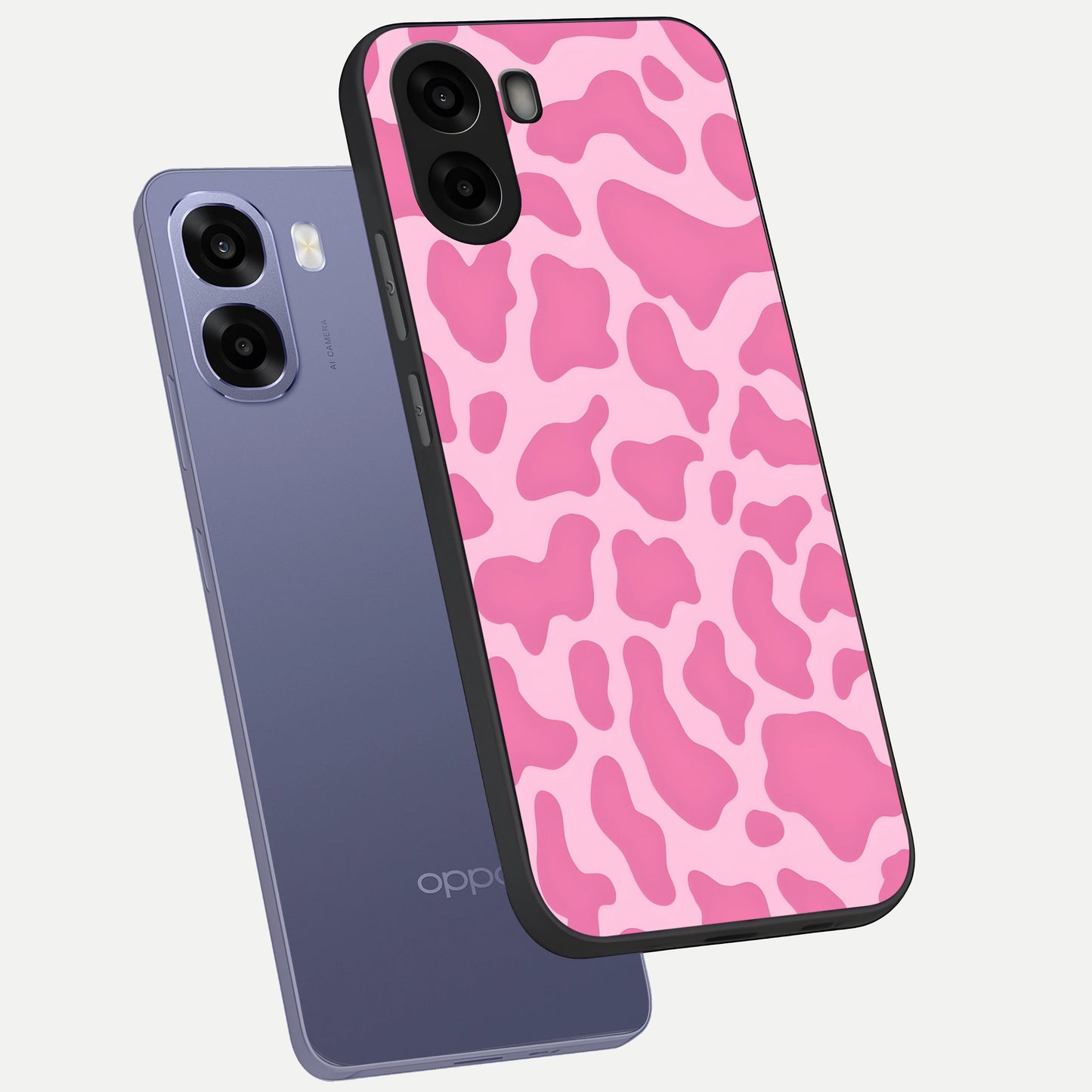  Pinkish Scenery phone case For Oppo A6s showing premium glass back cover with detailed artwork