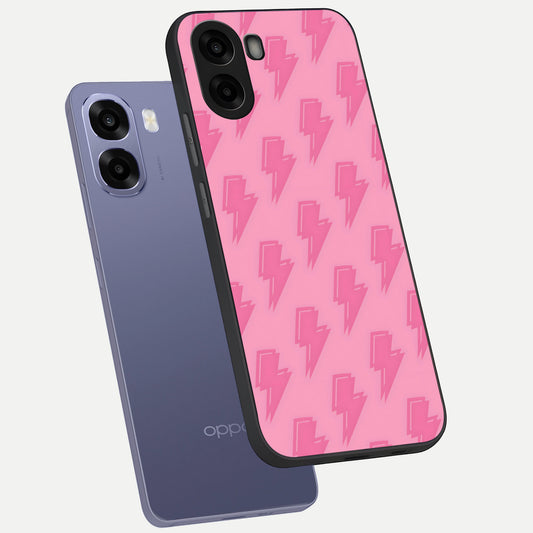 Pink Moo Magic phone case For Oppo A6s showing premium glass back cover with detailed artwork