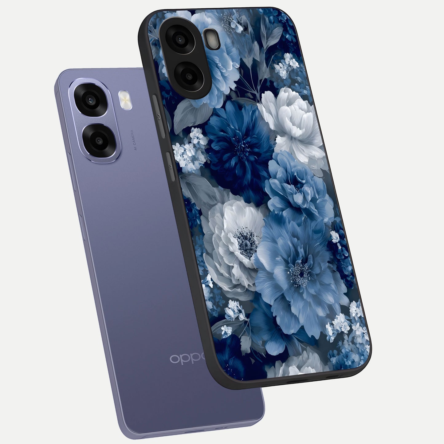  Royal Bloom Garden phone case For Oppo A6s showing premium glass back cover with detailed artwork