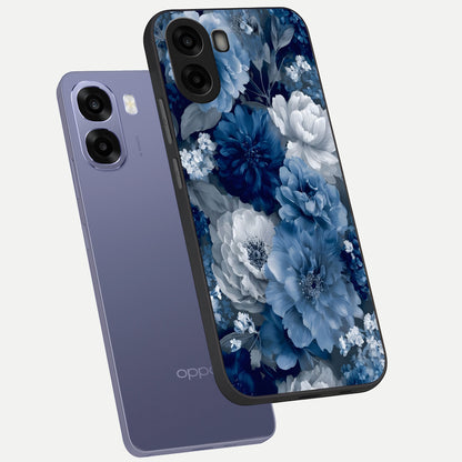  Royal Bloom Garden phone case For Oppo A6s showing premium glass back cover with detailed artwork