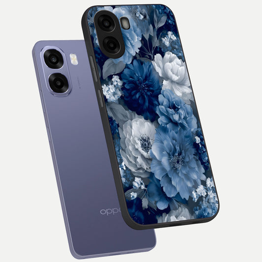  Royal Bloom Garden phone case For Oppo A6s showing premium glass back cover with detailed artwork