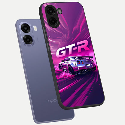  Speed Drift Legend phone case For Oppo A6s showing premium glass back cover with detailed artwork
