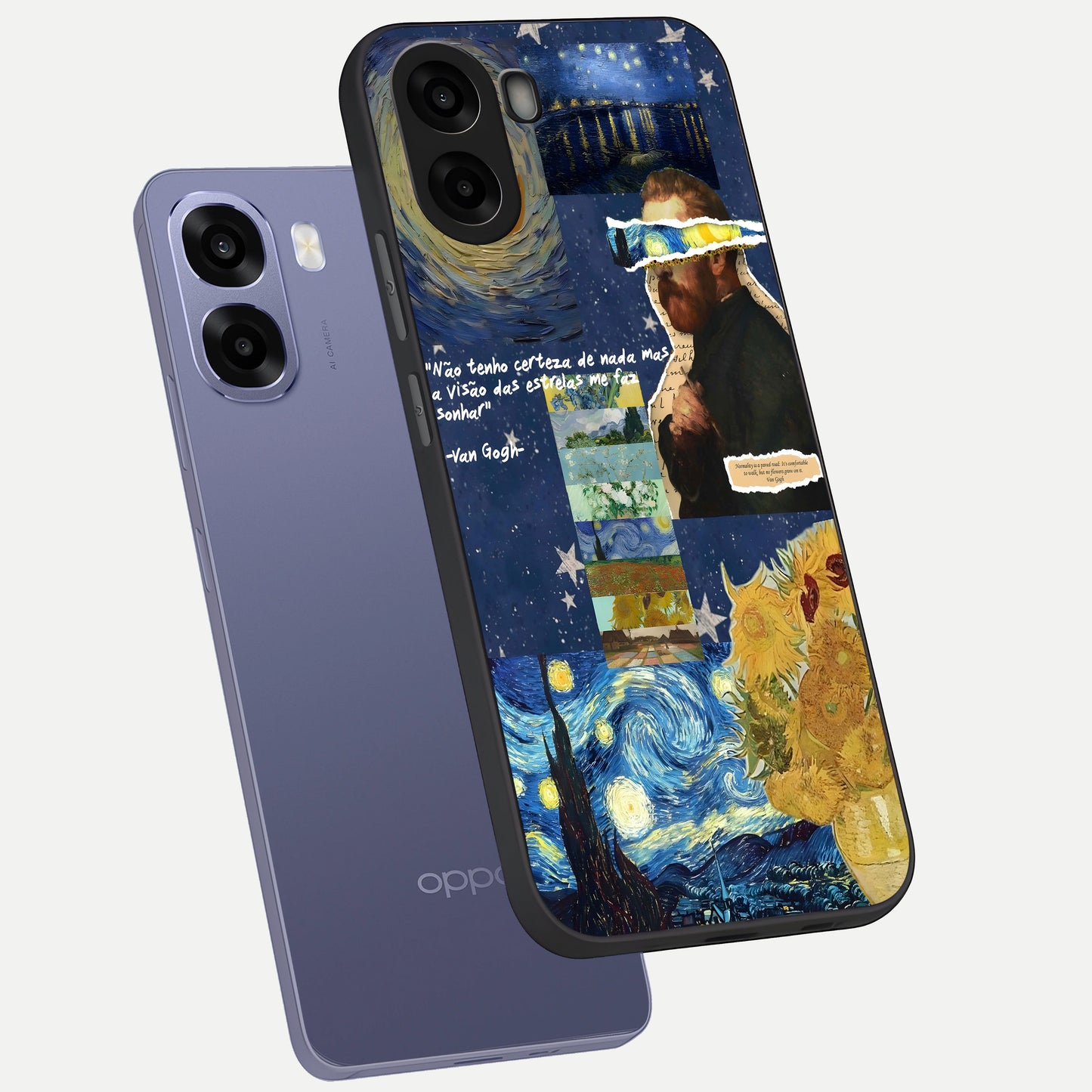  Starry Dream Vision phone case For Oppo A6s showing premium glass back cover with detailed artwork