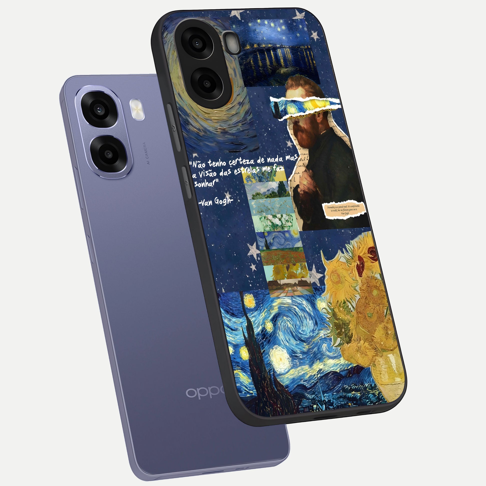  Starry Dream Vision phone case For Oppo A6s showing premium glass back cover with detailed artwork