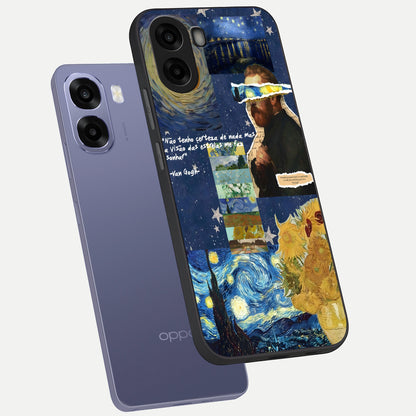  Starry Dream Vision phone case For Oppo A6s showing premium glass back cover with detailed artwork