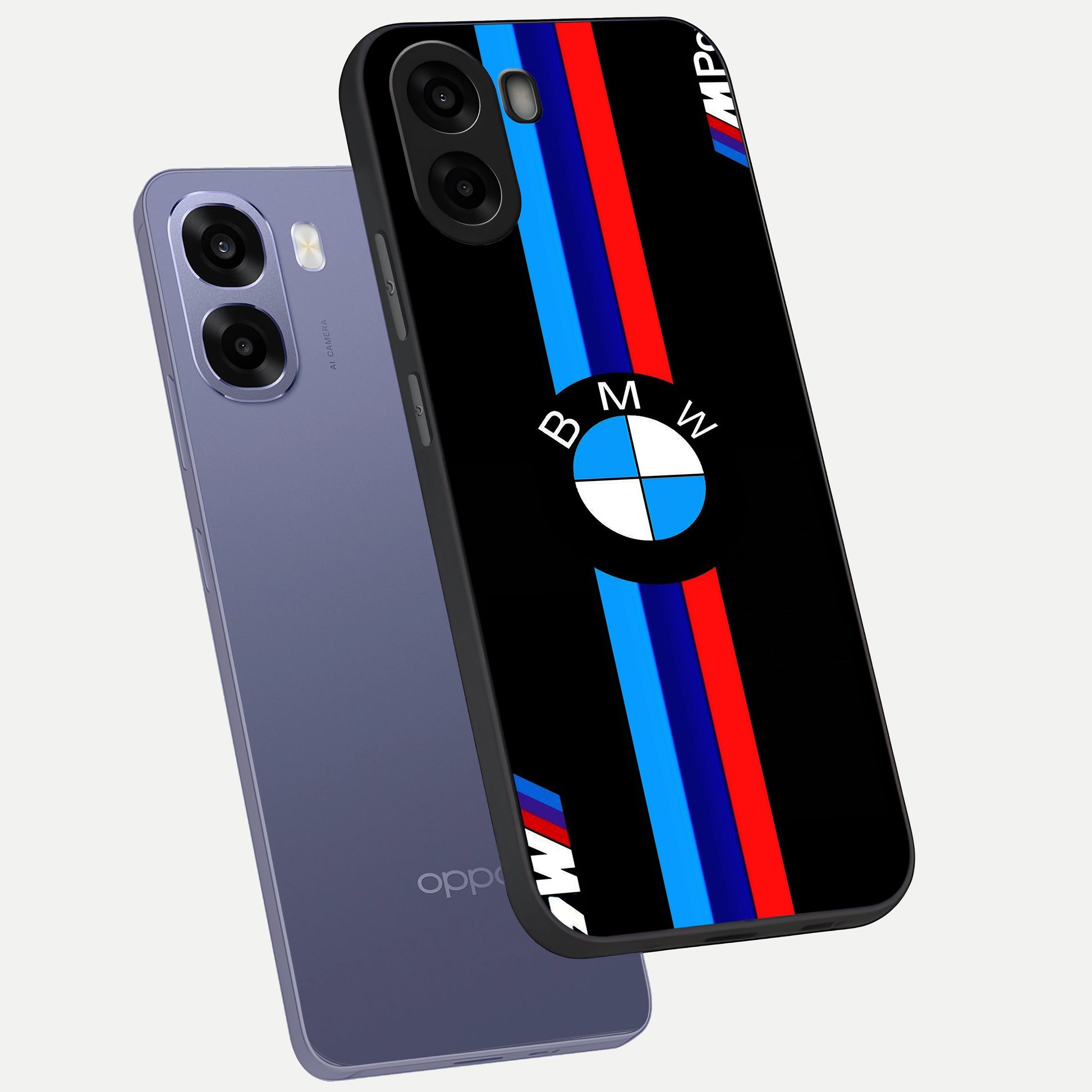  Turbo BMW Beast phone case For Oppo A6s showing premium glass back cover with detailed artwork