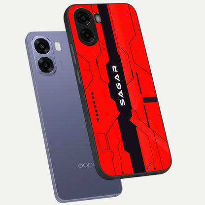  Voltage Rise CYBERPUNK Custom Name phone case For Oppo A6s showing premium custom name glass back cover