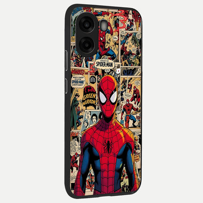  Aesthetic Spider back cover For Oppo A6s slim fit glass case with vibrant aesthetic design