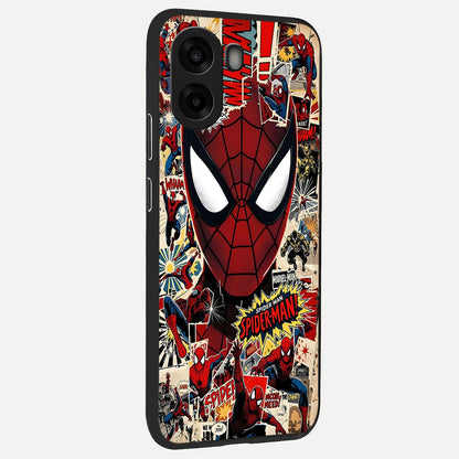  Aesthetic Wonder Spider back cover For Oppo A6s slim fit glass case with vibrant aesthetic design