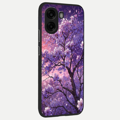  Blossom Tree back cover For Oppo A6s slim fit glass case with vibrant aesthetic design