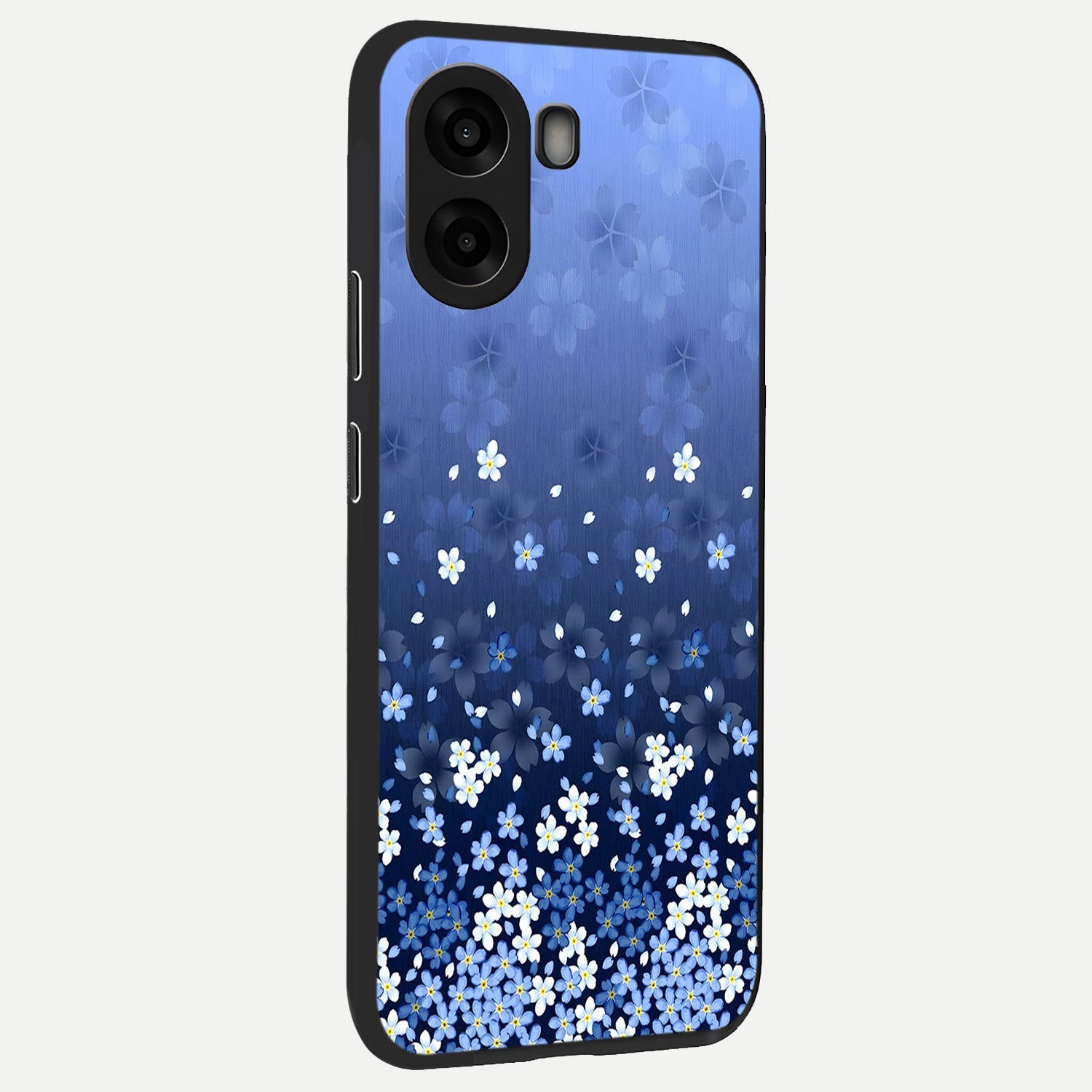  Blue Starry back cover For Oppo A6s slim fit glass case with vibrant aesthetic design