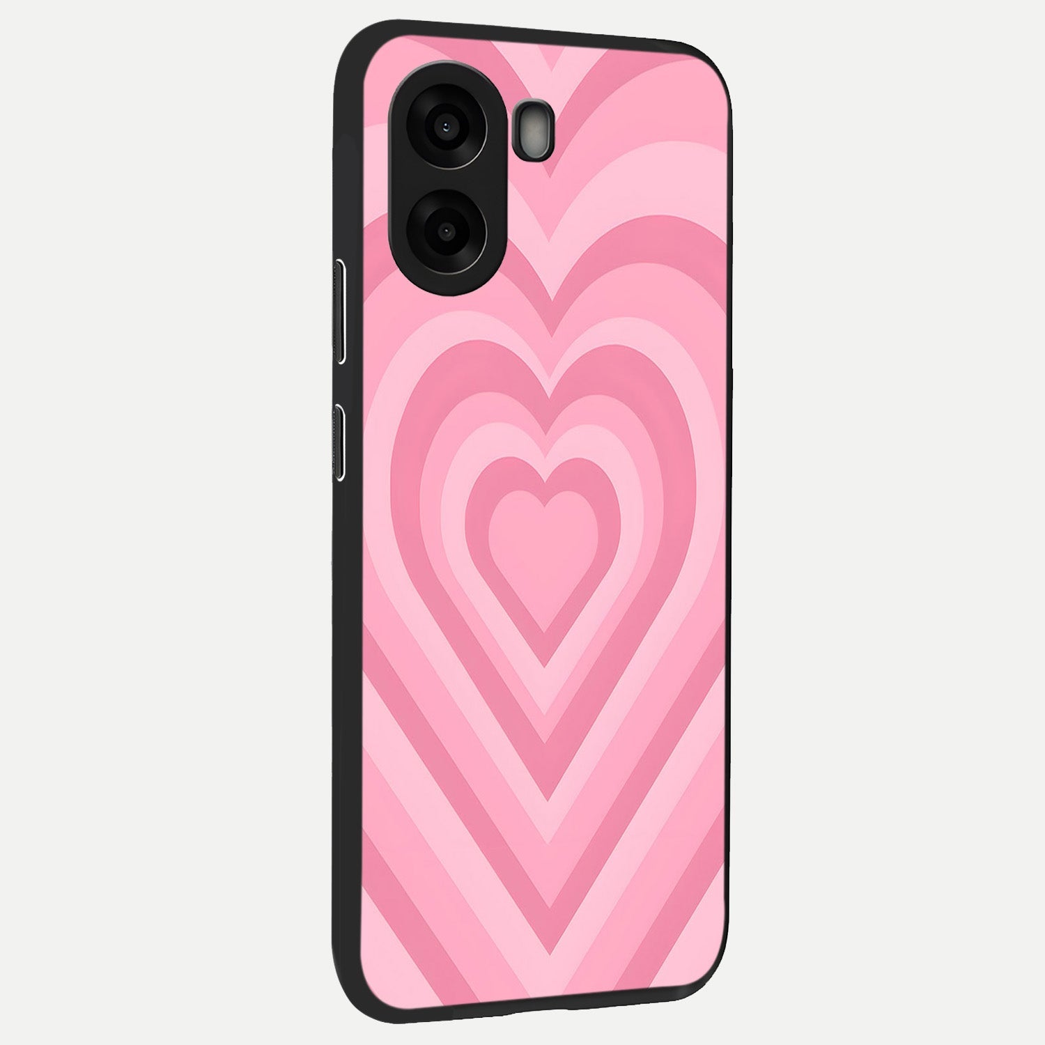  Blush Heart Waves back cover For Oppo A6s slim fit glass case with vibrant aesthetic design