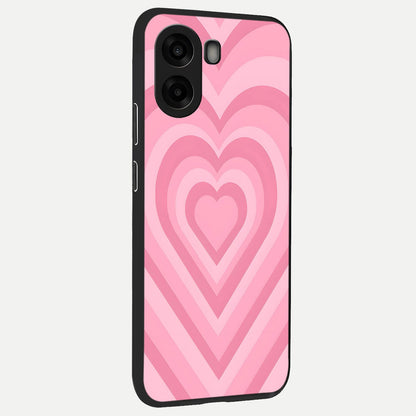  Blush Heart Waves back cover For Oppo A6s slim fit glass case with vibrant aesthetic design