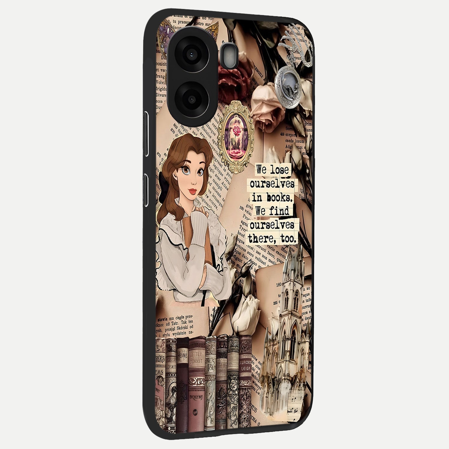 Bookish Dream World back cover For Oppo A6s slim fit glass case with vibrant aesthetic design